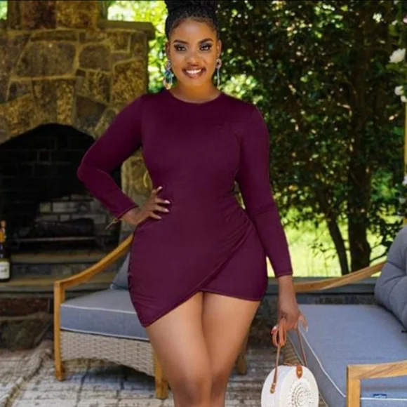high collar mini dress Cerina High Neck Mini Dress